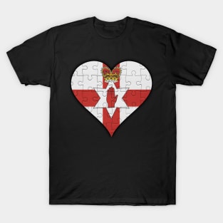 Irish Jigsaw Puzzle Heart Design - Gift for Irish With Northern Ireland Roots T-Shirt